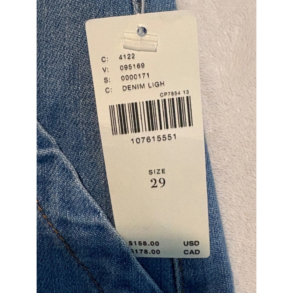 Pilcro Anthropologie Relaxed Mid-Rise Cargo Jeans Light Wash 29 Wide Leg - Picture 6 of 12